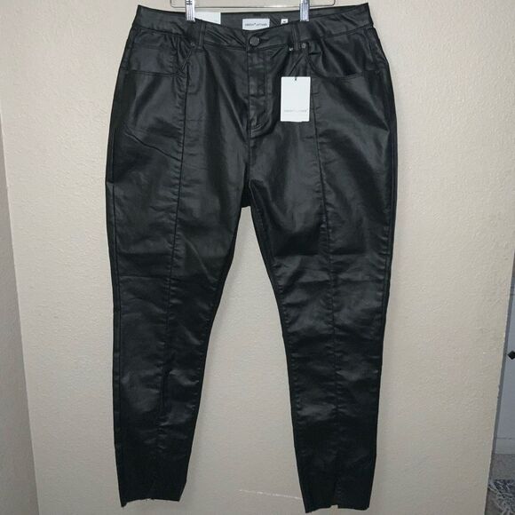 Gibson Latimer Coated Denim Slit Ankle Skinny Leg size 18 NWT - Picture 2 of 6